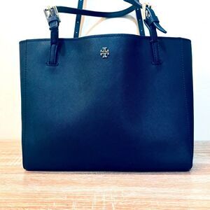 Tory Burch York Buckle Tote Saffiano Leather Navy